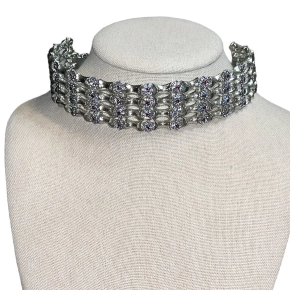Yochi | Jewelry | Yochi Ny Purple Flower Rhinestone Choker 